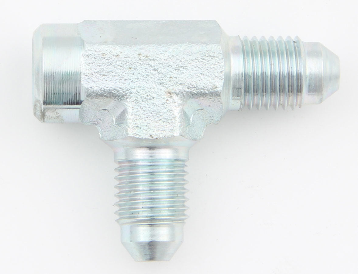 AEROQUIP FCM2818 Female Pipe Flare Tee Adapter, 1/8 in NPT Female to 4 AN Male Steel Zinc Plated