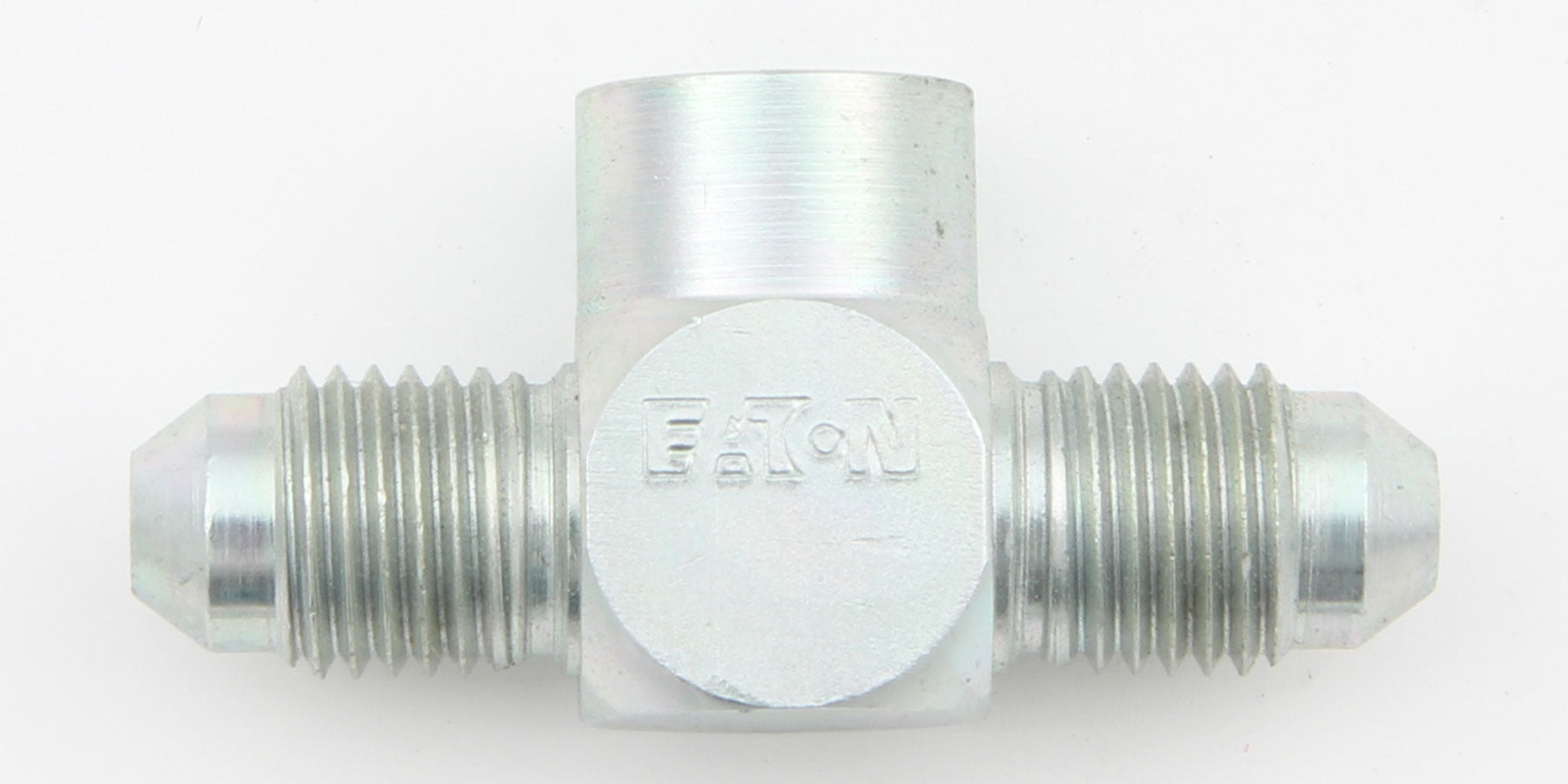 Aeroquip FCM2910 Steel Brakeline Adapter Tee with 3/8-24 Inverted Flare Female and 4 AN Male Fittings