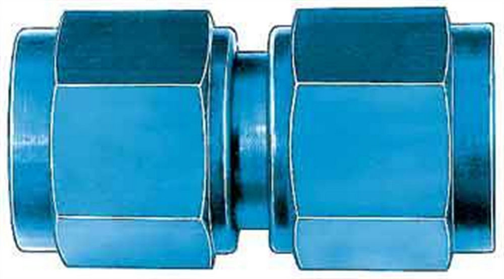 AEROQUIP FCM2916 #8 Female Flare Swivel Fitting, Aluminum, Blue Anodized