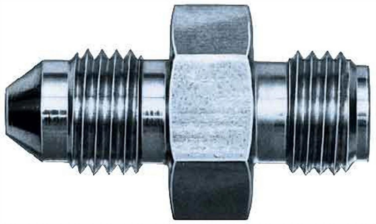 AEROQUIP FCM2926 Steel Adapter, 3 AN Male to 3/8-24 Inverted Flare Male, Straight Fitting