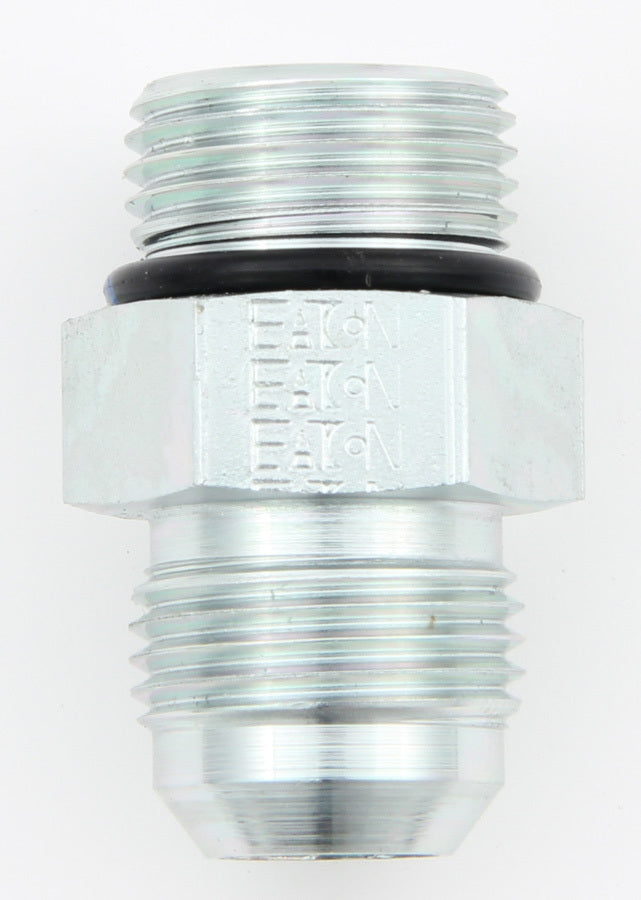 AEROQUIP FCM2959 #12 to #12 O-Ring Flare Adapter, Straight, Steel, Zinc Oxide Finish
