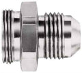 Aeroquip FCM2961 Dual Feed Holley Carburetor Inlet Fitting, 8 AN Male to 7/8-20 In Male, Steel with Zinc Oxide Finish
