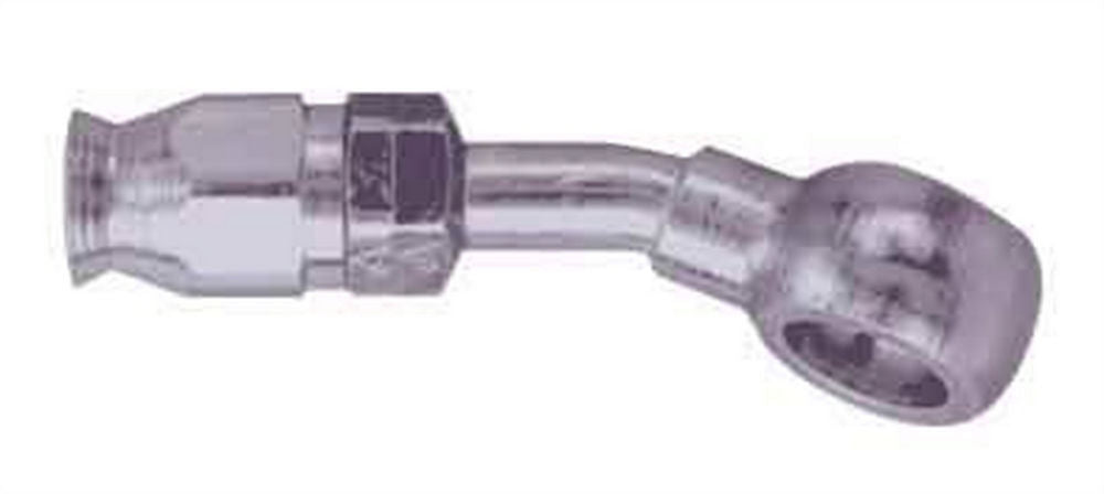 Aeroquip FCM3092 #3 17 Degree Banjo Fitting for PTFE Racing Hose, Steel, Natural Finish