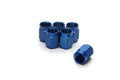 Aeroquip FCM3554 #3 AN Aluminum Tube Nut, 3/16 Inch Diameter, Blue Anodized Set of 6