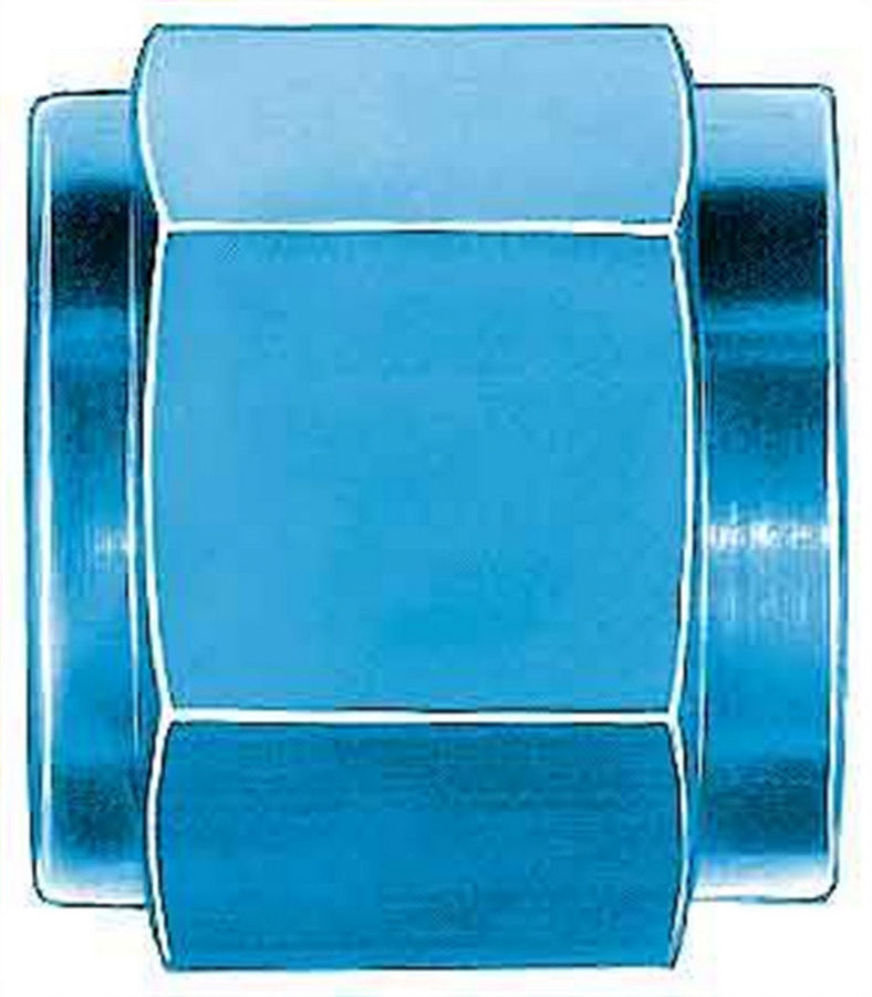 AEROQUIP FCM3555 #4 AN Aluminum Tube Nut, 1/4 Inch Tube Diameter, Blue Anodized, Set of 6