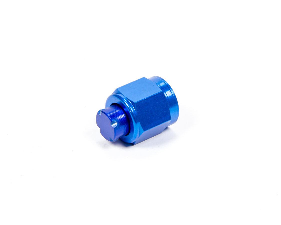 AEROQUIP FCM3740 #6 AN Aluminum Cap with Blue Anodized Finish