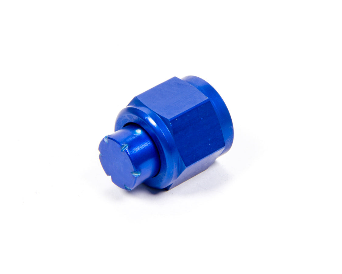 Aeroquip FCM3741 #8 AN Aluminum Cap with Blue Anodized Finish