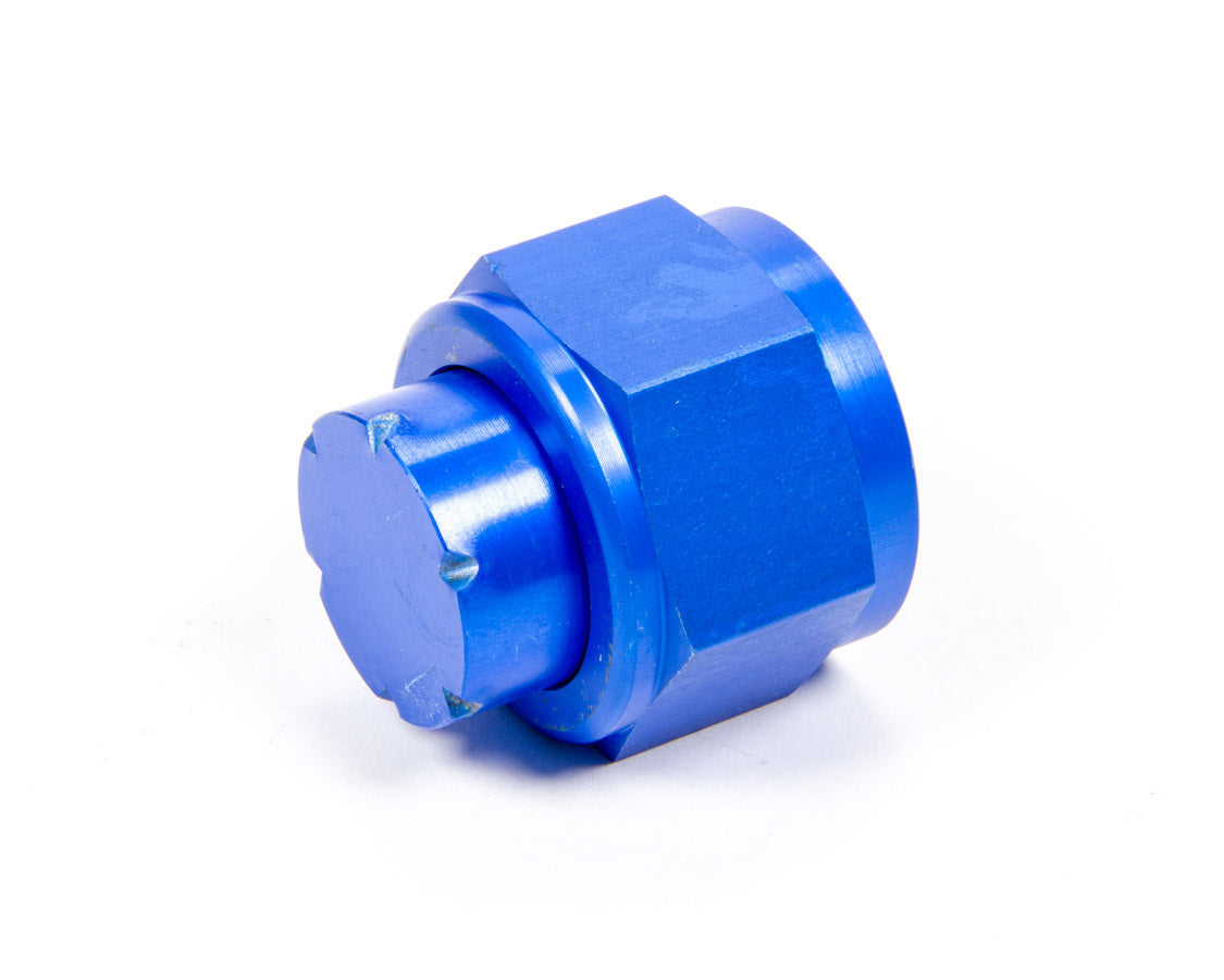 AEROQUIP FCM3744 #16 AN Aluminum Cap with Blue Anodized Finish