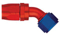 AeroQuip FCM4025 12 AN 45 Degree Hose End Swivel Aluminum Blue and Red Anodized