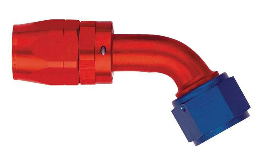 AeroQuip FCM4083 8 AN 60 Degree Hose End Fitting Aluminum Blue and Red Anodized