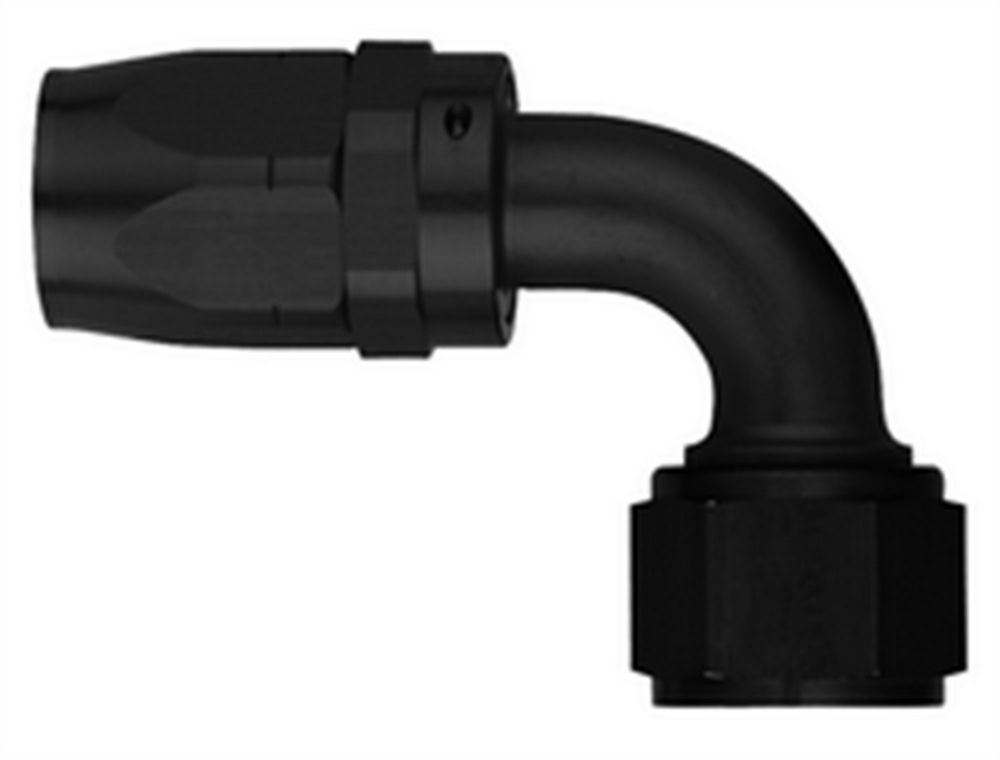 Aeroquip FCM4436 #16 90 Degree Hose End Fitting with Swivel for AQP and Startlite Hose, Aluminum Black Anodized