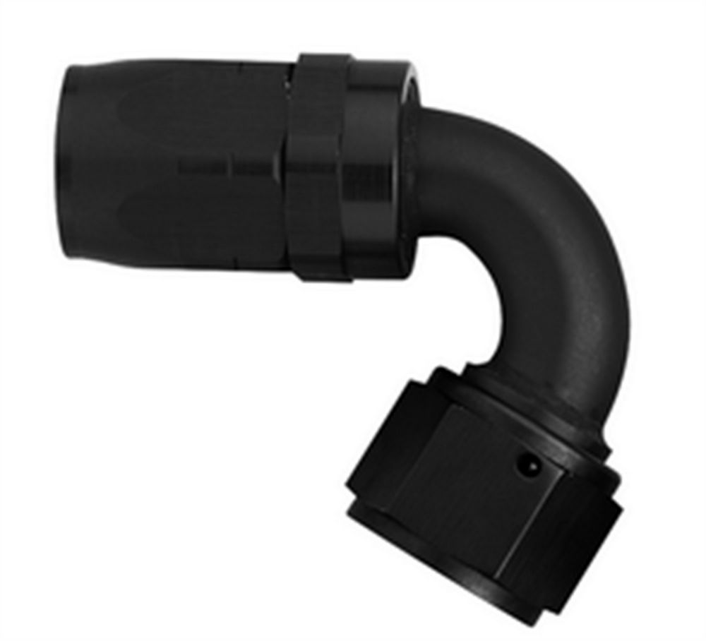 Aeroquip FCM4445 #12 120 Degree Hose End fitting with 12 AN Female Swivel Aluminum Black Anodized