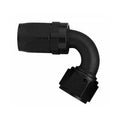 Aeroquip FCM4446 #16 120 Degree Hose End Fitting with Double Swivel for 16 AN Hose, Aluminum, Black Anodized