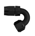 AEROQUIP FCM4452 #6 150 Degree Hose End Fitting with Swivel for 6 AN Hose, Aluminum Black Anodized