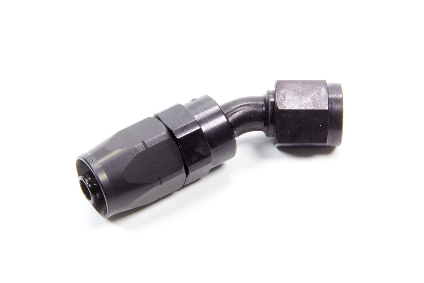 Aeroquip FCM4472 #6 30 Degree Hose End Fitting with 6 AN Female Swivel Aluminum Black Anodized