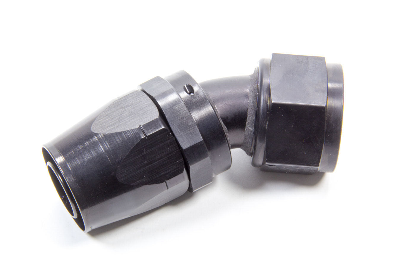 Aeroquip FCM4476 #16 30 Degree Hose End with Swivel - Aluminum, Black Anodized