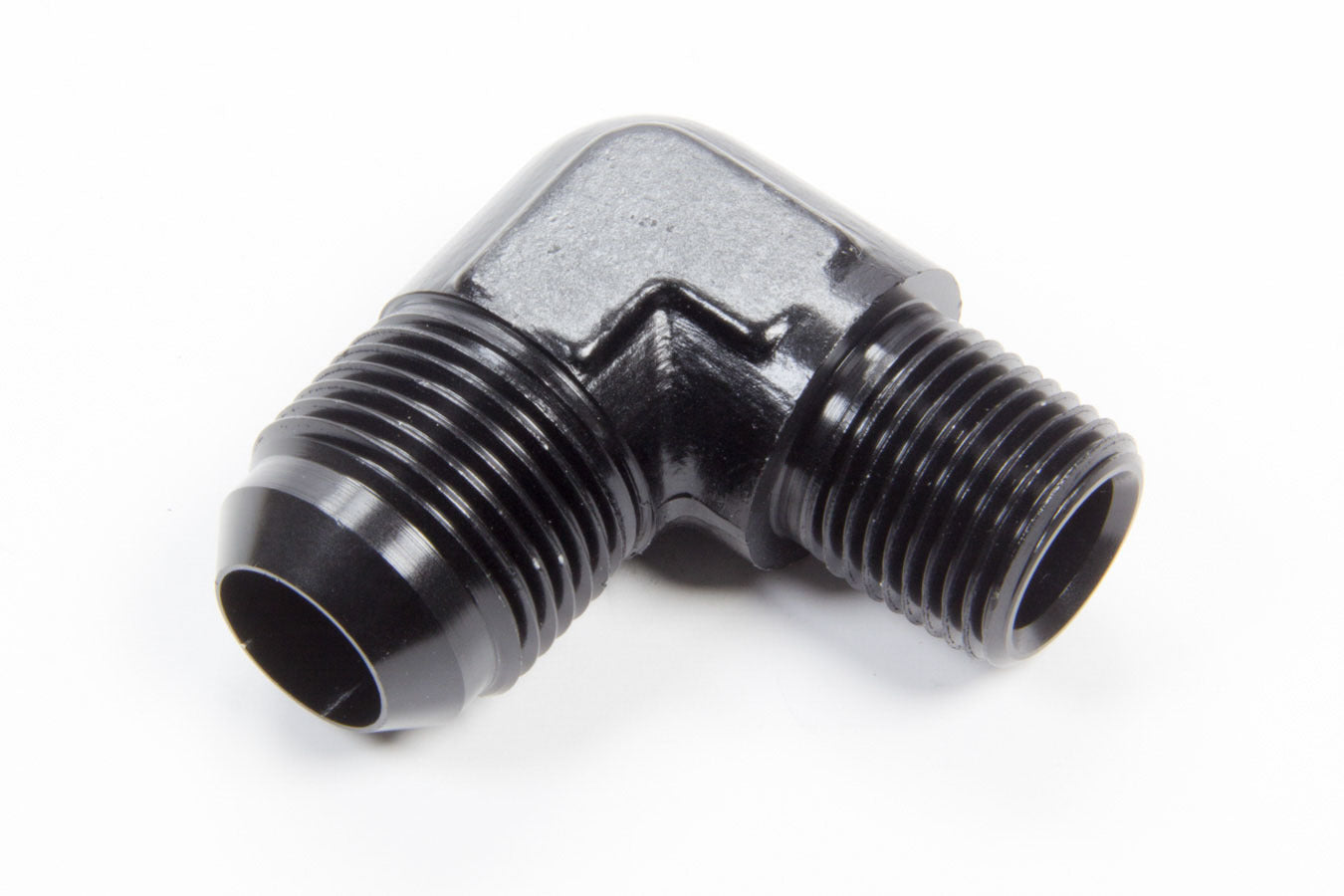 AEROQUIP FCM5017 90 Degree #12 to 1/2 Inch Aluminum Adapter, Black Anodized