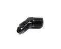 AEROQUIP FCM5020 45 Degree Aluminum Adapter for 3 AN Male to 1/8 Inch NPT Male Fittings