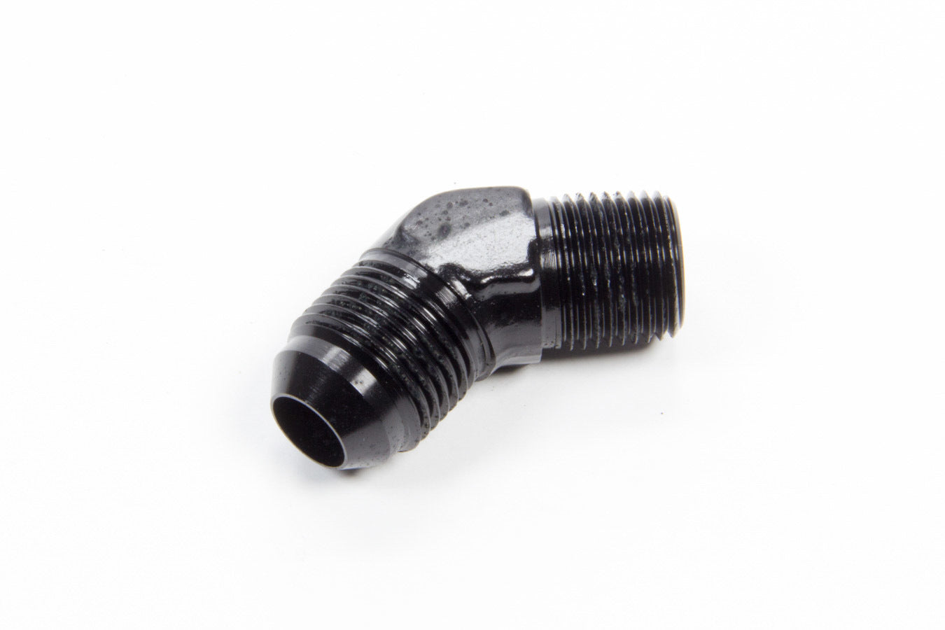 AEROQUIP FCM5023 45 Degree Aluminum Adapter for 8 AN Male to 3/8 Inch NPT Male Fitting