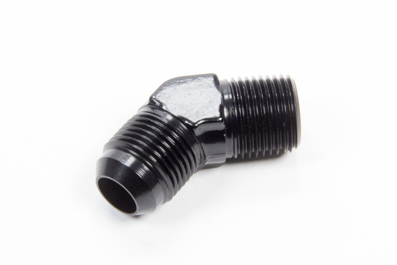AEROQUIP FCM5024 45 Degree Aluminum Adapter for 10 AN Male to 1/2 Inch NPT Male Fitting
