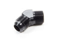 Aeroquip FCM5025 45 Degree Aluminum Adapter 12 AN Male to 3/4 Inch NPT Male Black Anodized