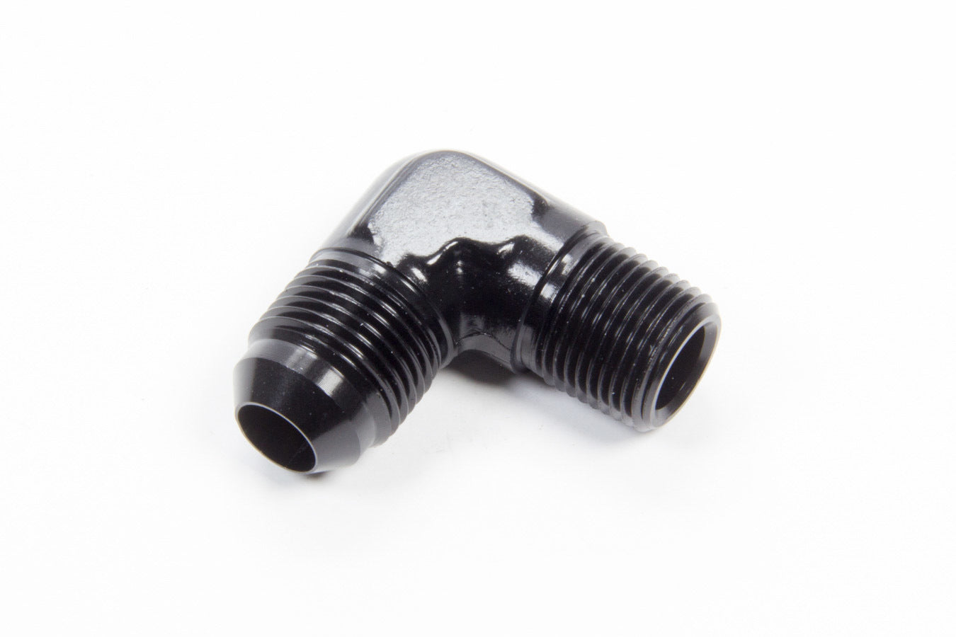 AEROQUIP FCM5037 90 Degree Aluminum Adapter for 8 AN Male to 3/8 Inch NPT Male Fittings