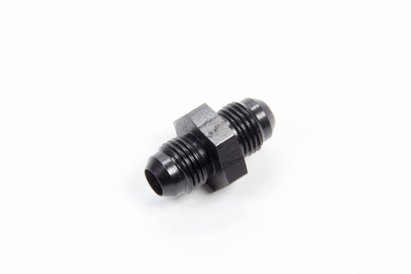 Aeroquip FCM5052 #6 Flare Union Adapter, 6 AN Male to 6 AN Male, Aluminum, Black Anodized