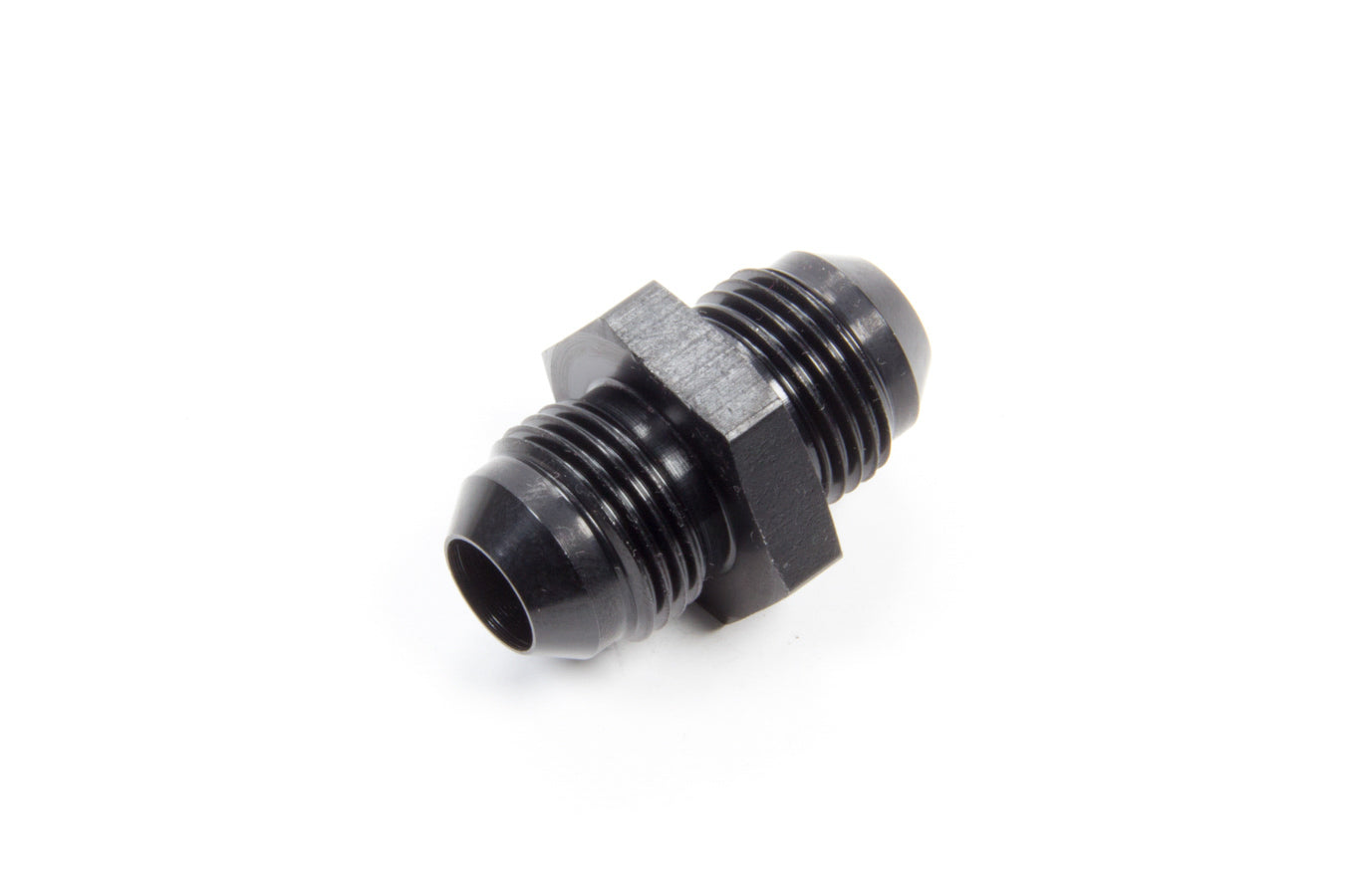 Aeroquip FCM5053 #8 AN Male to Male Straight Fitting in Black Anodized Aluminum
