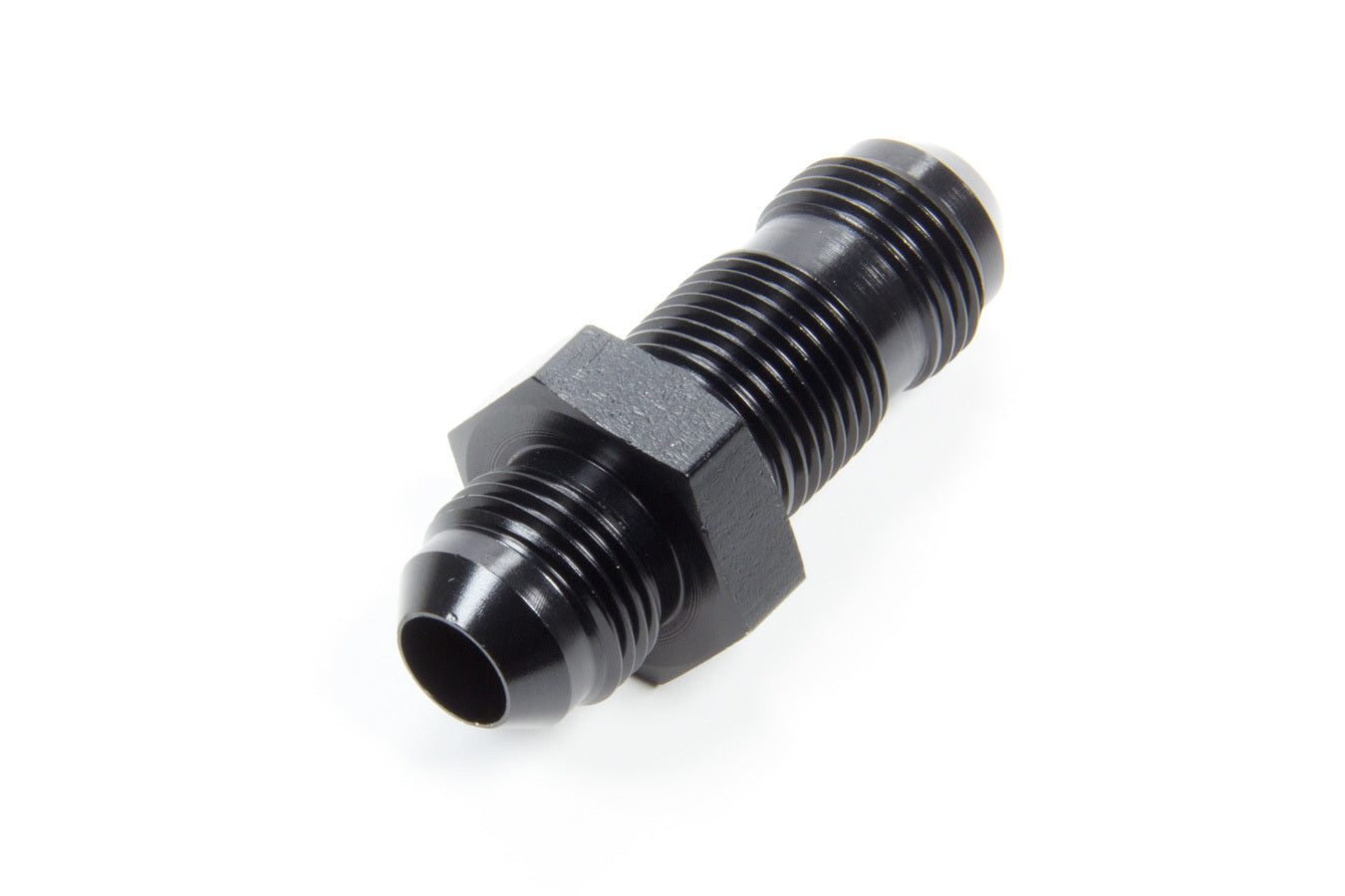 AEROQUIP FCM5073 #8 Flare End Bulkhead Union Aluminum Black Anodized