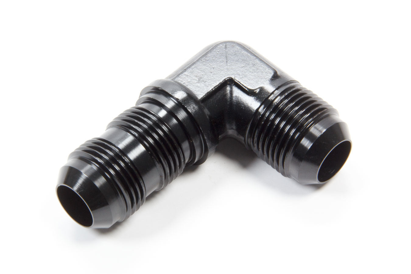 AEROQUIP FCM5085 #12 Flare 90 Degree Bulkhead Union Aluminum Black Anodized
