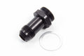 Aeroquip FCM5110 Carburetor Inlet Fitting, 8 AN Male to 7/8-20 in Male, Aluminum, Black Anodized