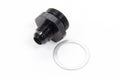 AEROQUIP FCM5114 Carburetor Inlet Fitting, 6 AN Male to 7/8-20 in Male, Aluminum, Black Anodized