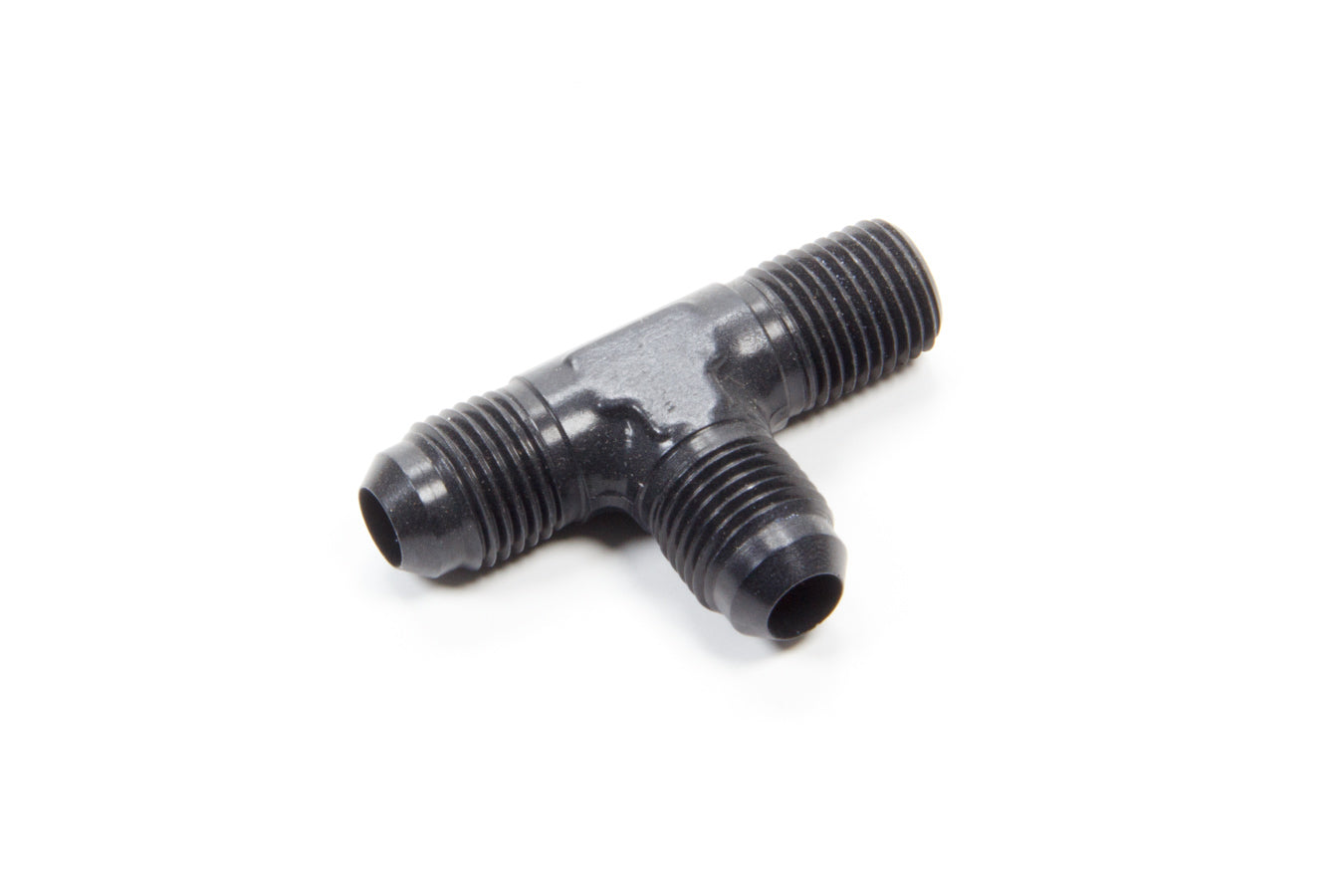 AEROQUIP FCM5125 Aluminum 6 AN Male to 6 AN Male to 1/4 Inch NPT Male Adapter Tee, Black Anodized