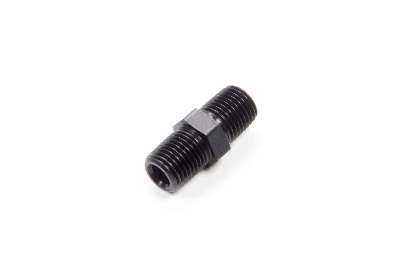 Aeroquip FCM5133 1/4 Inch Male Pipe Nipple, Black Anodized Aluminum, Straight Adapter
