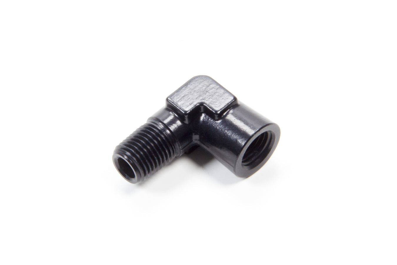AEROQUIP FCM5148 1/4 Inch 90 Degree Aluminum Elbow Adapter Female to Male Black Anodized