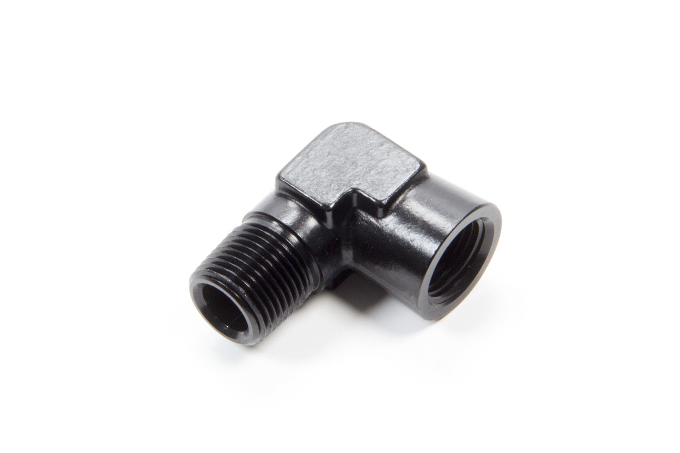 AEROQUIP FCM5149 90 Degree Male to Female Pipe Elbow Aluminum Black Anodized, 3/8 Inch NPT