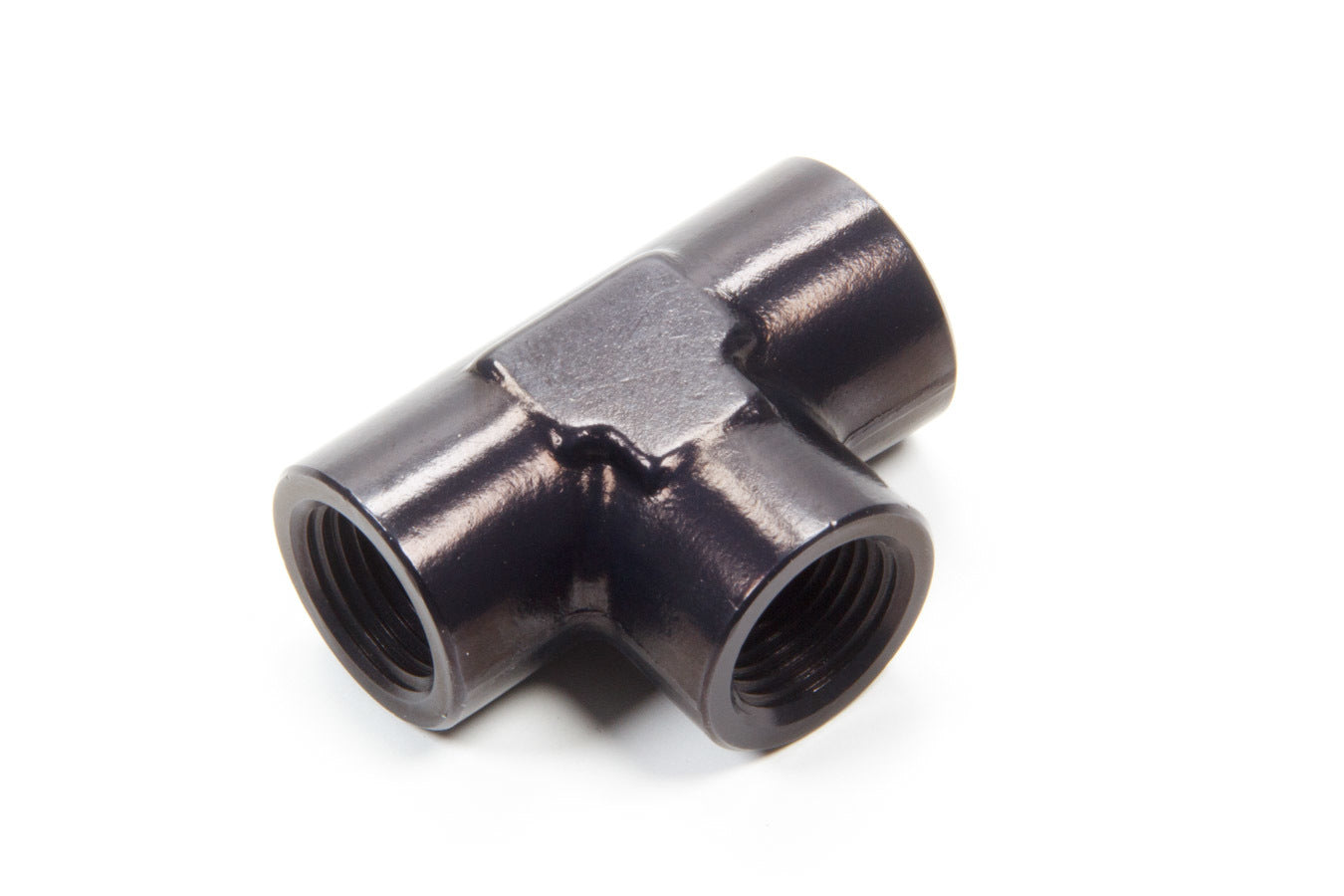 AEROQUIP FCM5152 Aluminum Female Pipe Tee 3/8 Inch NPT Black Anodized Fitting
