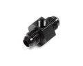 Aeroquip FCM5183 #6 Fuel Pressure Adapter, 6 AN Male to 6 AN Male, 1/8 Inch NPT Gauge Port, Aluminum, Black Anodized
