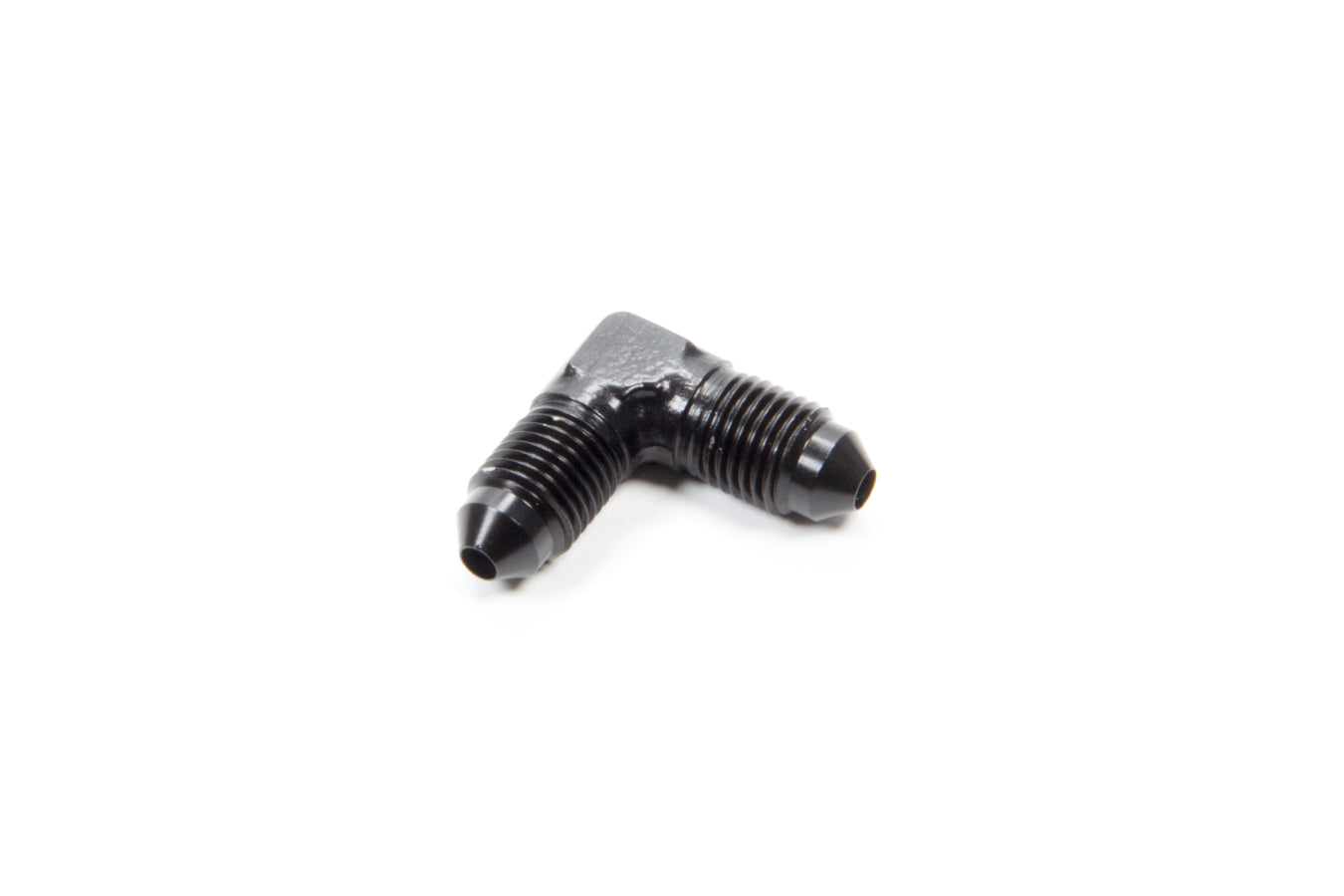 AEROQUIP FCM5186 #3 Flare 90 Degree Elbow Union Aluminum Black Anodized