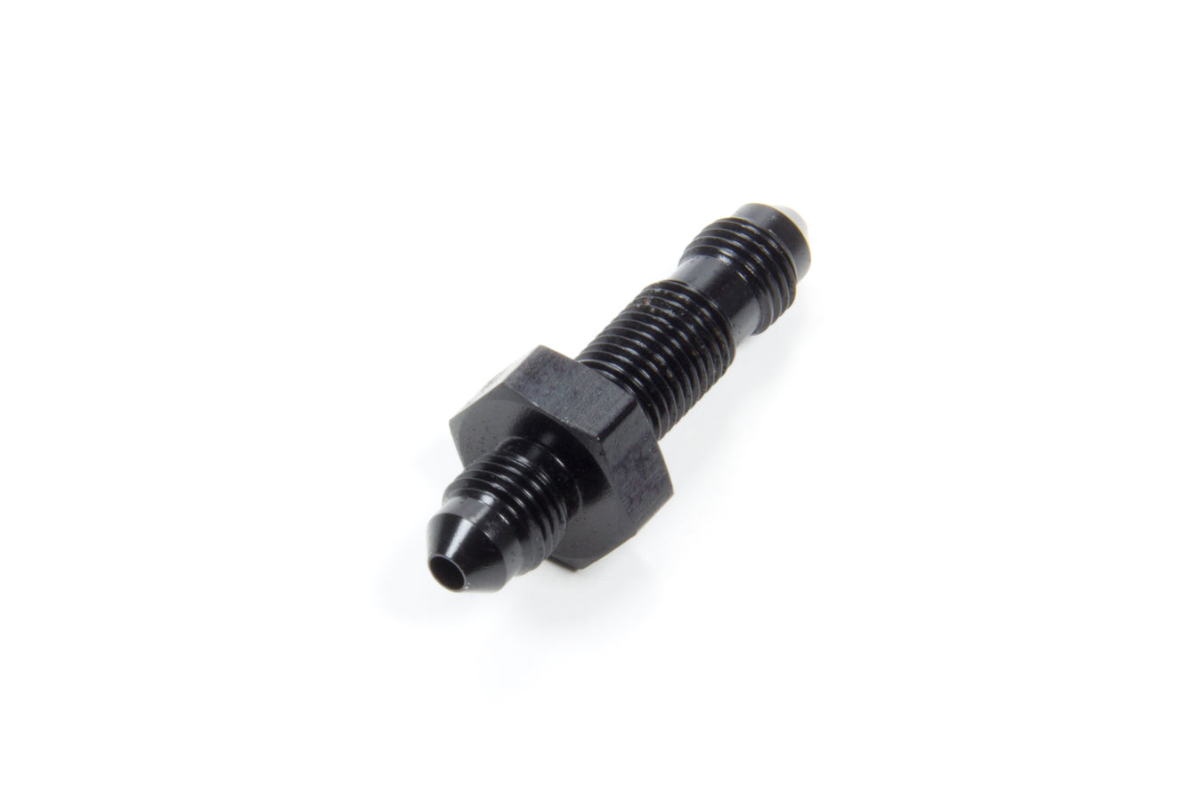 AEROQUIP FCM5769 Alum Bulkhead Union 3 AN Flare Black Anodized