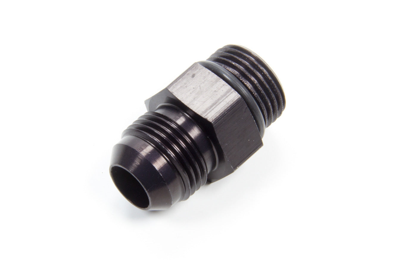 AEROQUIP FCM5953 #10-#10 O-Ring Flare Adapter with 10 AN Male Fittings, Aluminum, Black Anodized