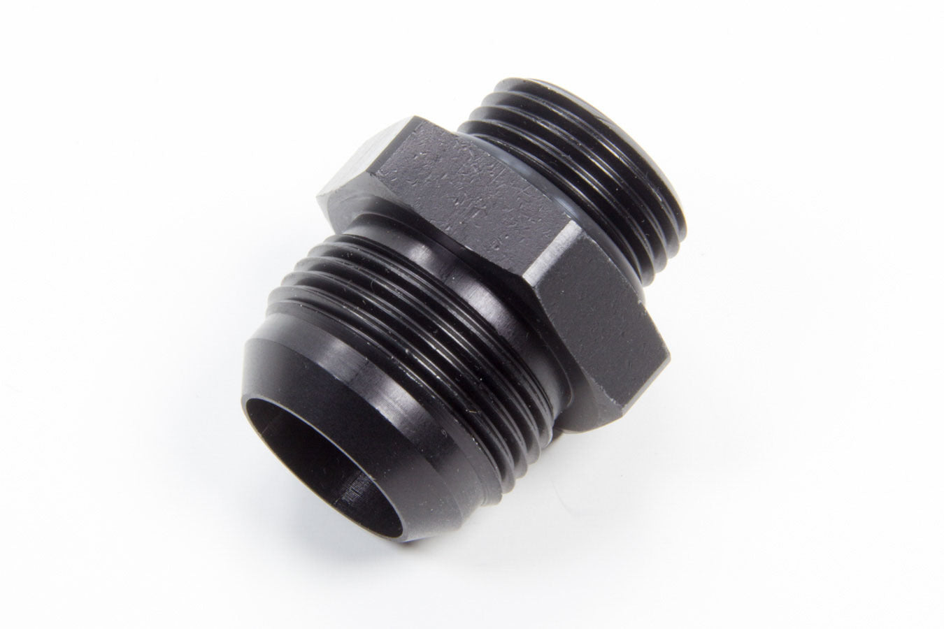 AeroQuip FCM5956 #12-#16 O-Ring Flare Adapter, Aluminum, Black Anodized, Straight Fitment