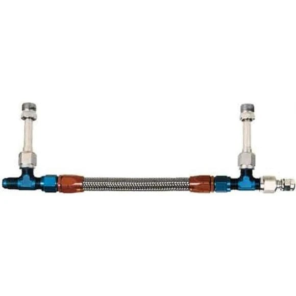 AEROQUIP FCP0101 Dual Feed Carburetor Fuel Line with Braided Stainless Hose for Holley 4150