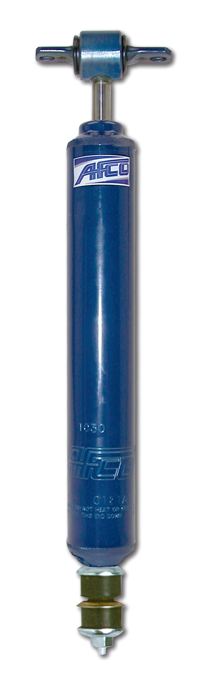 AFCO Racing Products AFC1032 Shock Stock Mount for 1970-81 Camaro and Firebird, 10 Series Twintube with Steel Construction and Blue Finish