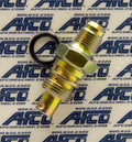 AFCO Racing Products 37130 Power Steering Pump Fitting, 6 AN Male to 8 AN Male O-Ring Adapter, Steel, Cadmium Finish