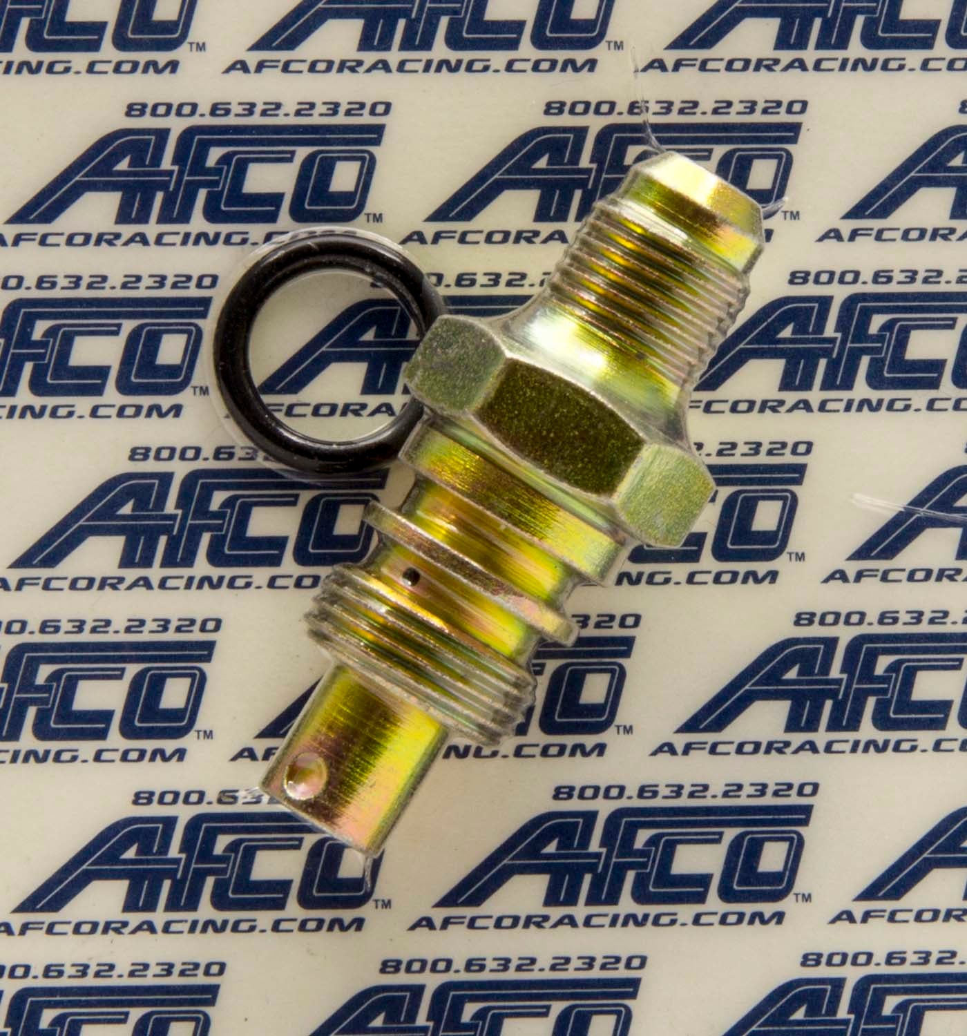 AFCO Racing Products 37130 Power Steering Pump Fitting, 6 AN Male to 8 AN Male O-Ring Adapter, Steel, Cadmium Finish