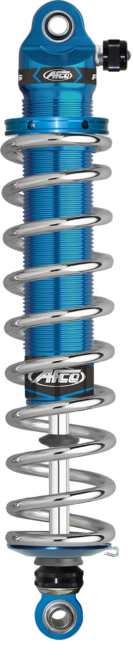 AFCO Racing Products AFC3840 Double Adjustable Twintube Coil-Over Shock, 11 Inch Compressed, 14.9 Inch Extended, Blue Anodized Aluminum