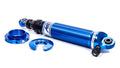 AFCO Racing Products AFC3850 Double Adjustable Drag Coil-Over Shock, 12 Inch Compressed, 16.5 Inch Extended, Blue Anodized Aluminum Twin Tube Suspension Shock