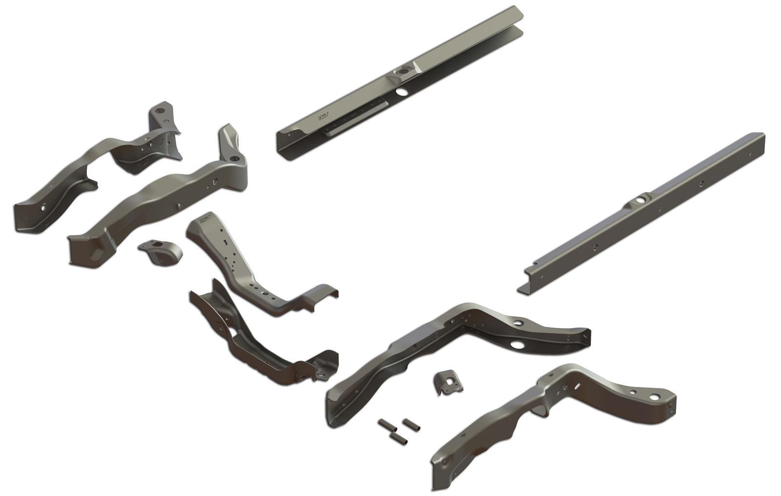 AFCO Racing Products AFC40000 Frame Rail Brace for GM A-Body 1968-1972, Weld-On Steel Construction, Natural Finish