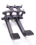 AFCO Racing Products 6610000 Dual Pedal Reverse Swing Mount Brake and Clutch Assembly with 6.25:1 Ratio, Aluminum, Black Anodized